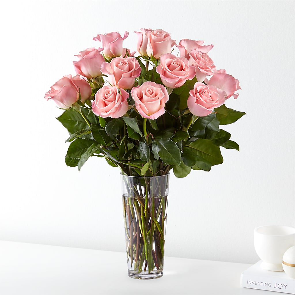 Long Stem Pink Rose Bouquet – Maplewood Florist, Maplewood NJ