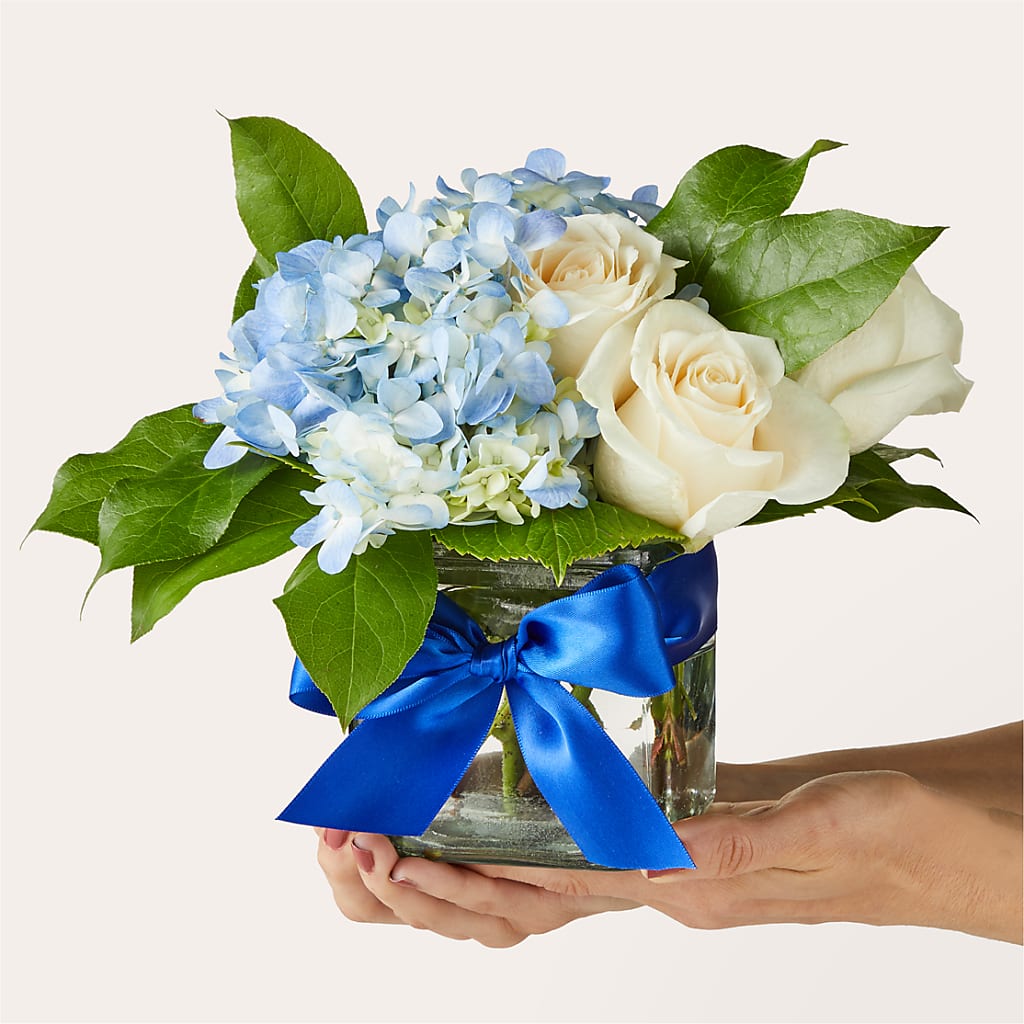 Sky Blue Delight Bouquet – Maplewood Florist, Maplewood NJ