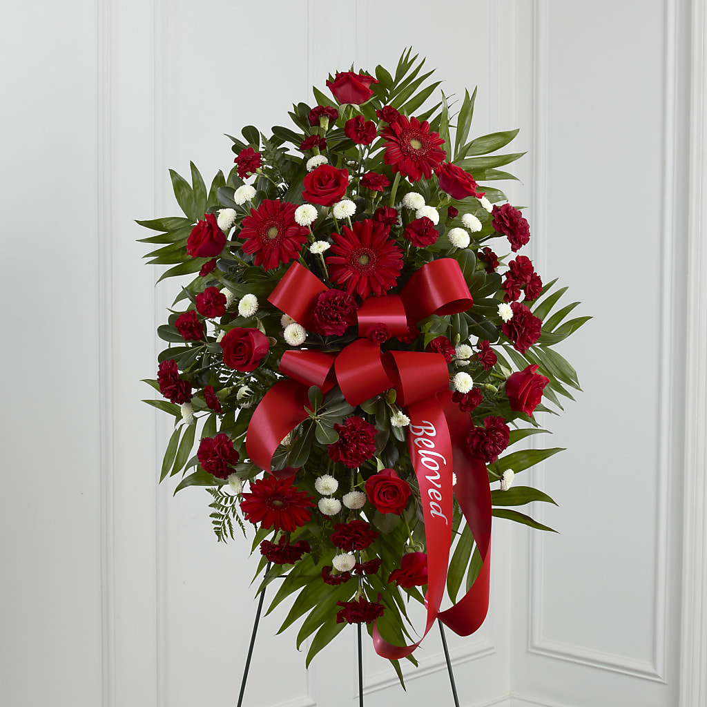 Treasured Memories Standing Spray – Maplewood Florist, Maplewood NJ