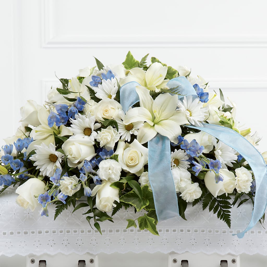 Tender Treasure Casket Spray – Maplewood Florist, Maplewood NJ