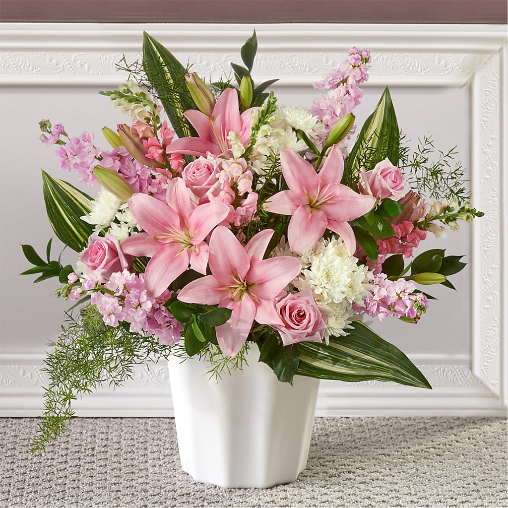 Simply Serene Floor Basket – Maplewood Florist, Maplewood NJ