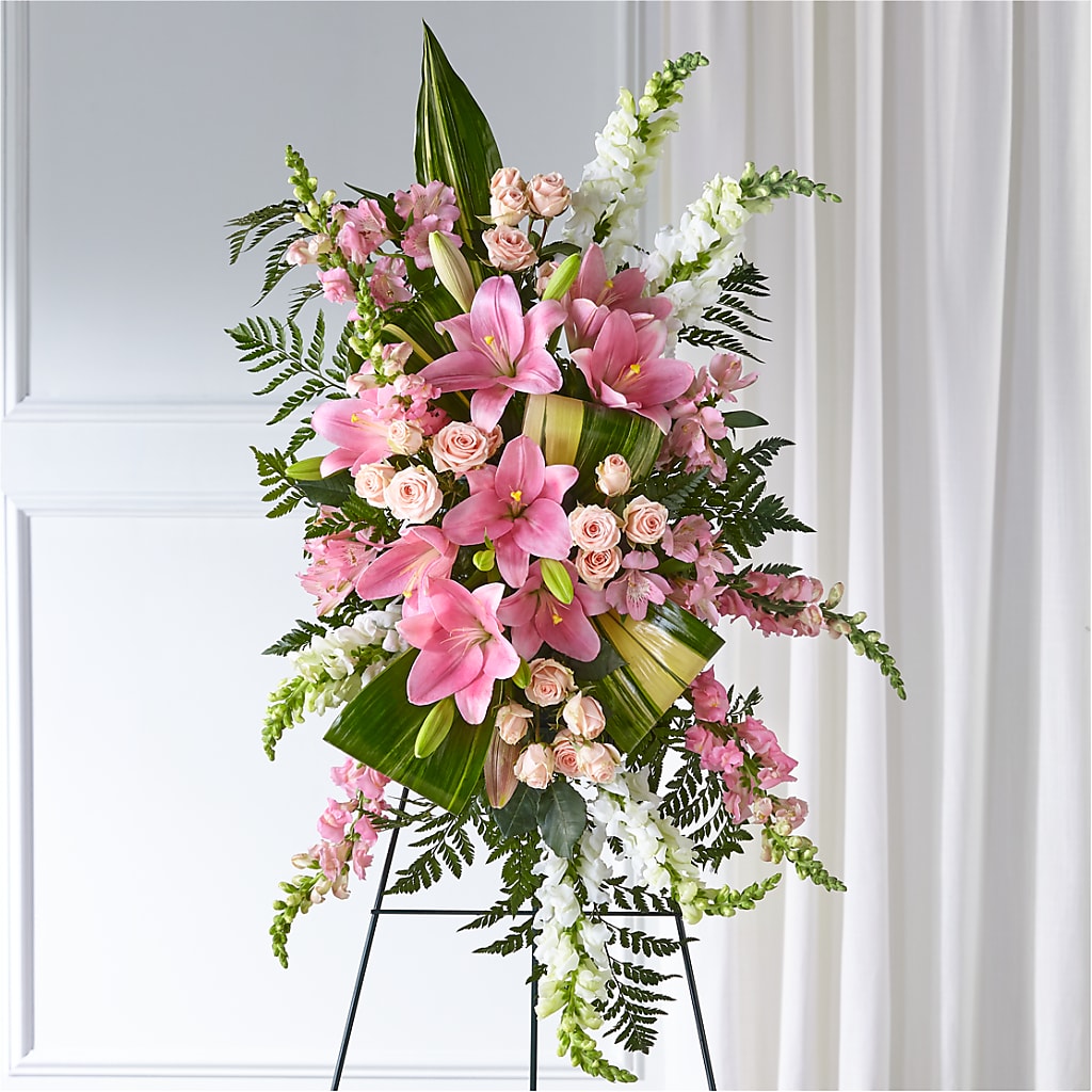 Elegant Embrace Standing Spray – Maplewood Florist, Maplewood NJ