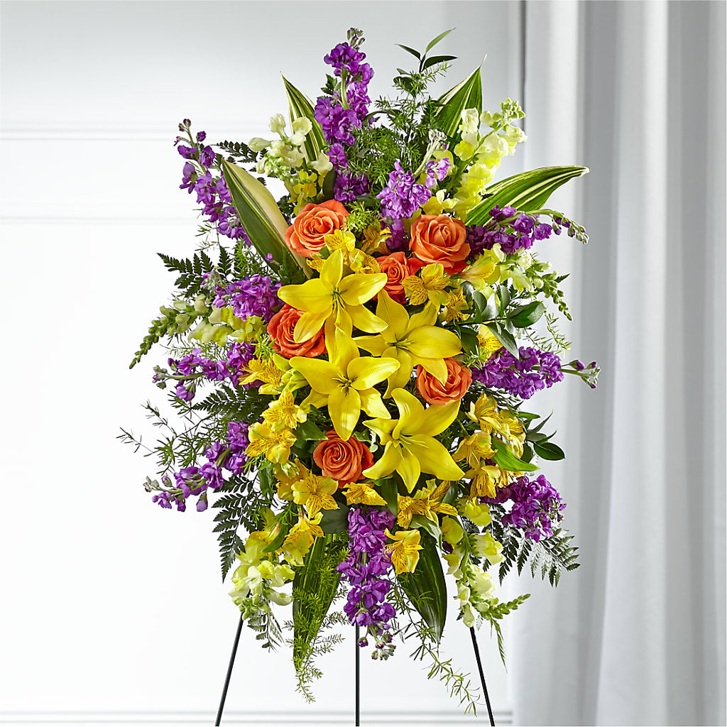 Thoughtful Prayers Standing Spray – Maplewood Florist, Maplewood NJ