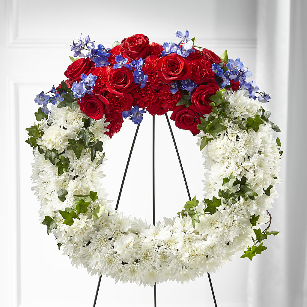 Patriotic Passion Wreath – Maplewood Florist, Maplewood NJ