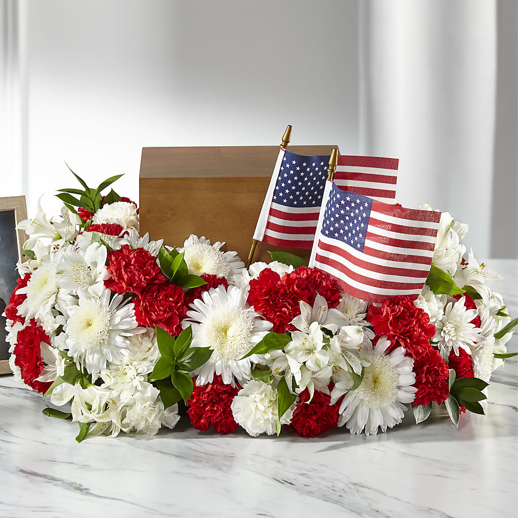 Spirit of Patriotism Cremation Adornment – Maplewood Florist, Maplewood NJ