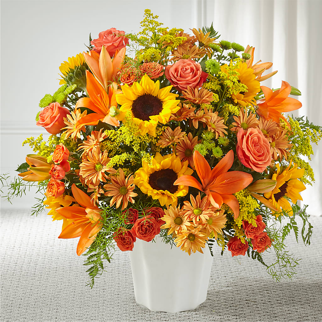 Harvest Thoughts Floor Basket – Maplewood Florist, Maplewood NJ