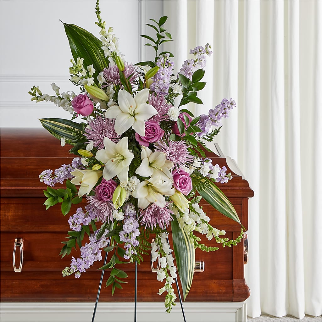 Grateful Hearts Standing Spray – Maplewood Florist, Maplewood NJ