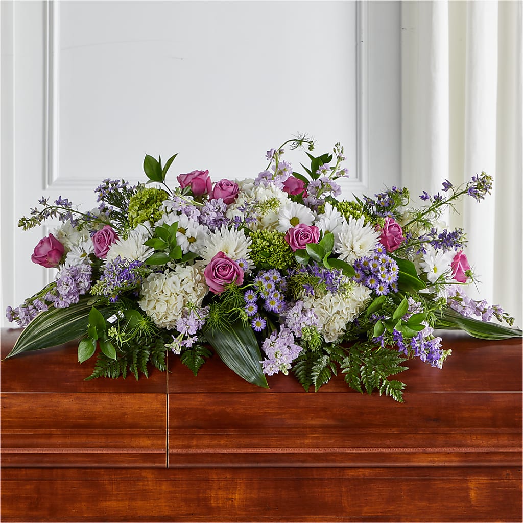 Meadows of Serenity Casket Spray – Maplewood Florist, Maplewood NJ