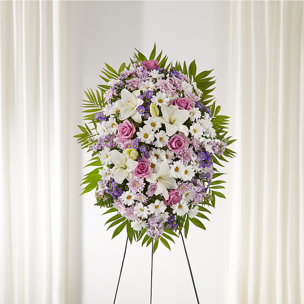 Surrounded by Love Standing Spray – Maplewood Florist, Maplewood NJ