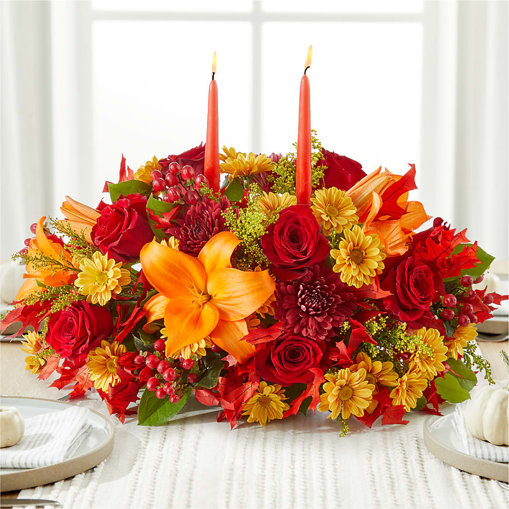 Autumn's Embrace Centerpiece – Maplewood Florist, Maplewood NJ