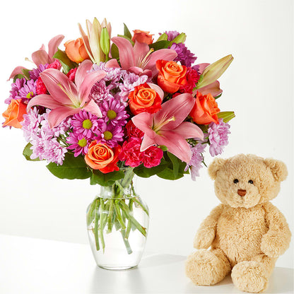 One and Only Bouquet and Bear Bundle –  Maplewood Florist, Maplewood NJ