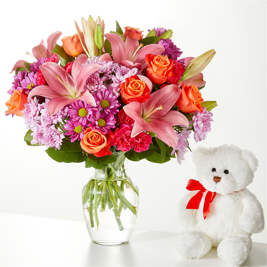 One and Only Bouquet and Bear Bundle –  Maplewood Florist, Maplewood NJ