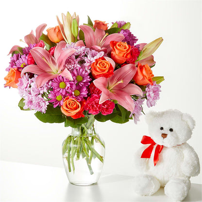One and Only Bouquet and Bear Bundle –  Maplewood Florist, Maplewood NJ