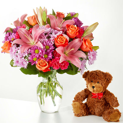 One and Only Bouquet and Bear Bundle –  Maplewood Florist, Maplewood NJ
