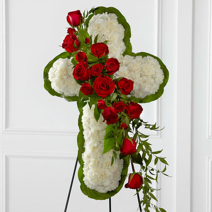 Floral Cross Easel –  Maplewood Florist, Maplewood NJ