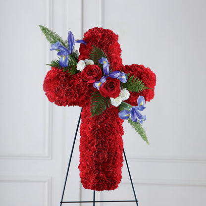 Faithful Hero Floral Cross –  Maplewood Florist, Maplewood NJ
