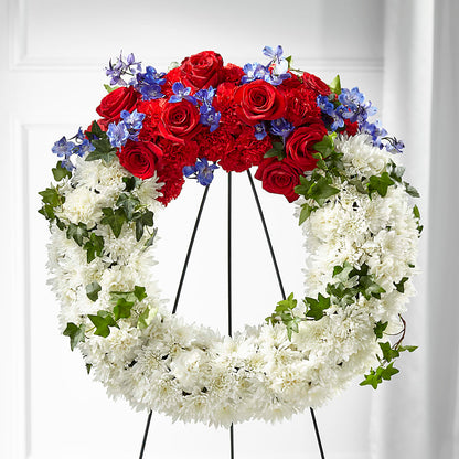 Patriotic Passion Wreath –  Maplewood Florist, Maplewood NJ