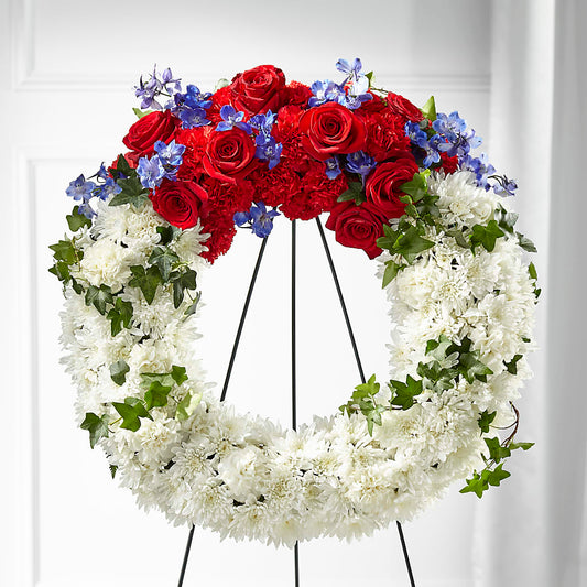 Patriotic Passion Wreath –  Maplewood Florist, Maplewood NJ