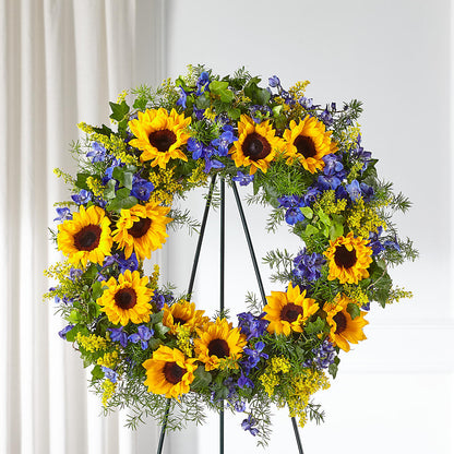 Bright Rays Wreath –  Maplewood Florist, Maplewood NJ