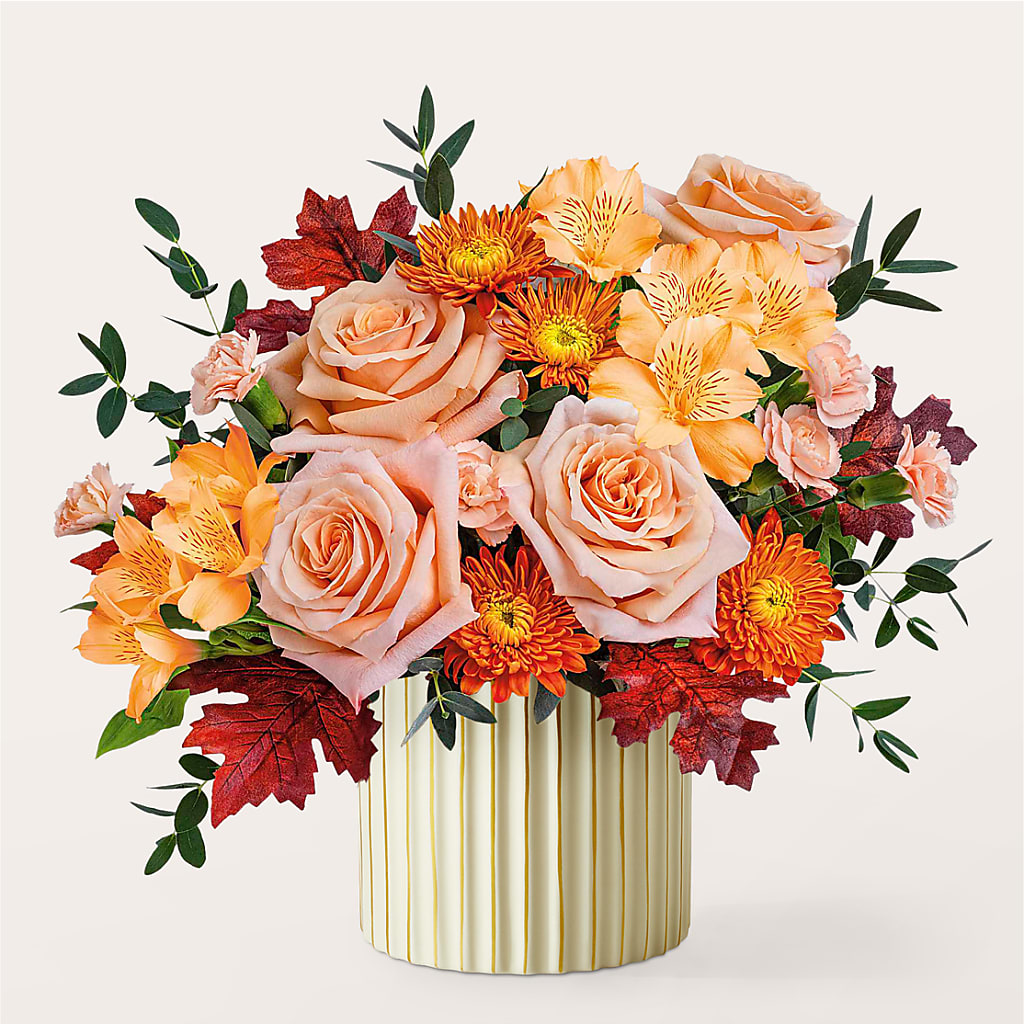 Spiced Latte Bouquet with Ivory Vase –  Maplewood Florist, Maplewood NJ