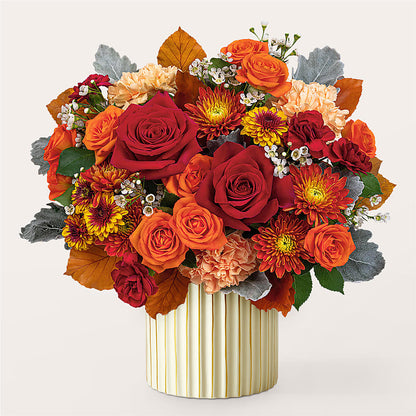 Merlot Bouquet with Ivory Vase –  Maplewood Florist, Maplewood NJ