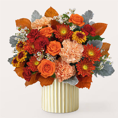 Merlot Bouquet with Ivory Vase –  Maplewood Florist, Maplewood NJ